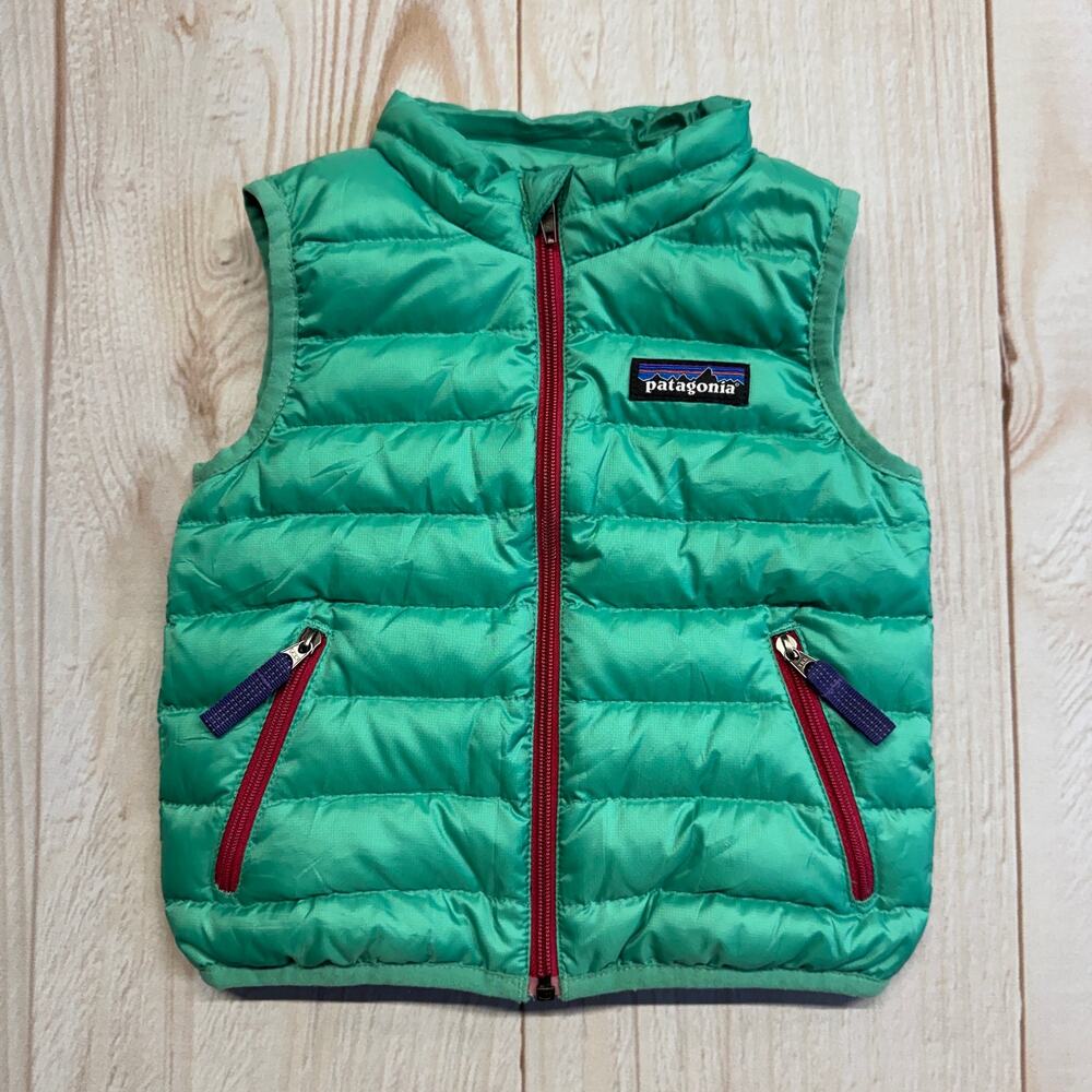 Patagonia Baby 6-12 Months Duck Down 600-Fill Insulated Puffer Vest Green